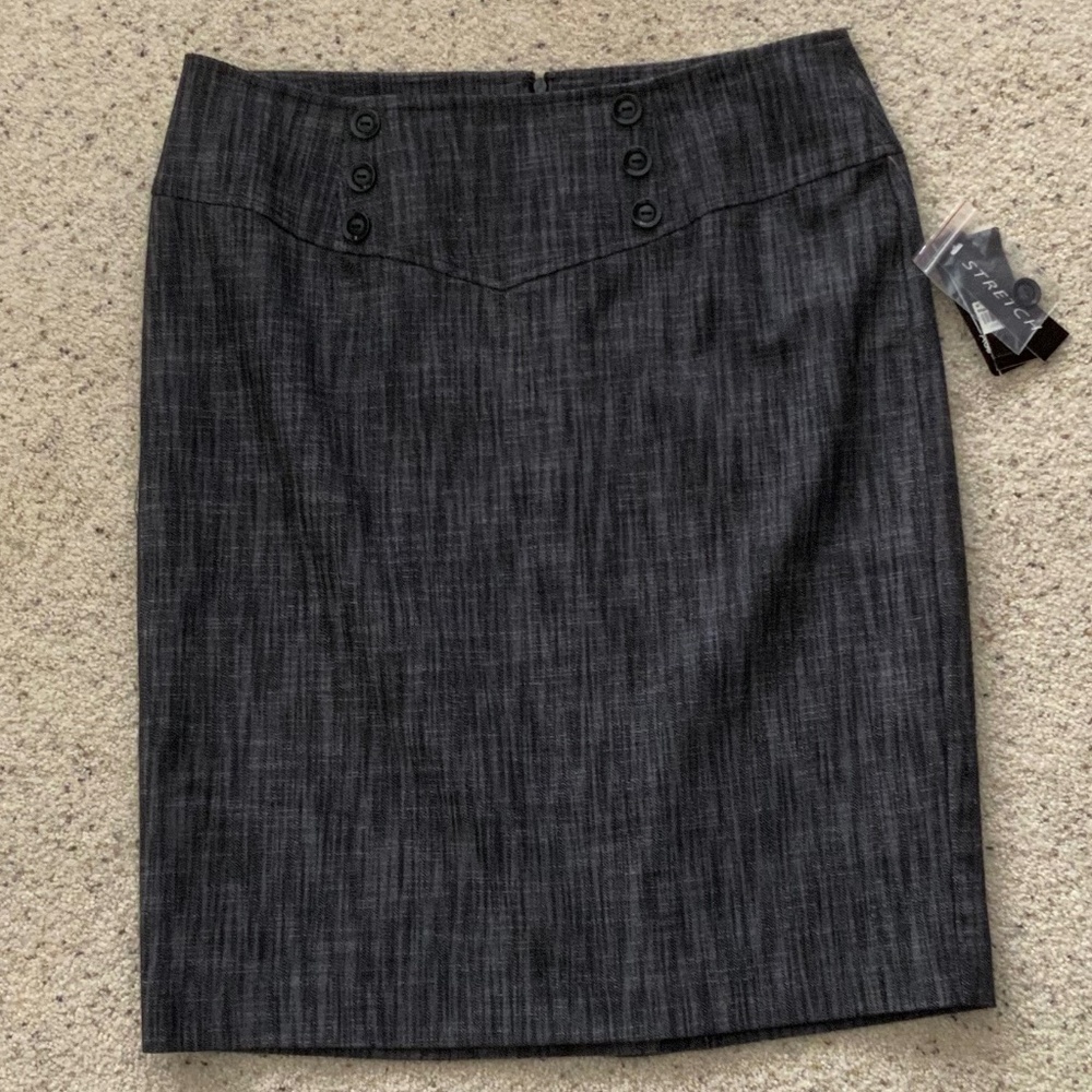 AGB Lined Skirt, Sz 6, Black/Grey, NWT